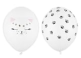Libetui 10 Luftballons Katze Kätzchen Deko Geburtstag Kinder und Erwachsene Geburtstag Katzenliebhaber Party 30cm Ballon Kitty