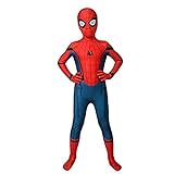 Kinder Party Ankleiden Jumpsuit, Junge Cosplay Spider-man Small Spidey Kostüm Festlich Verkleidung Rollenspiel Overall mit Maske S
