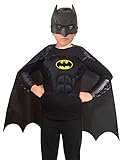 Ciao Batman Disguise Kit official DC Comics (One size boy 5-12 years): mask, cape, body, armlets, Schwarz