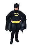 Ciao Batman Dark Knight costume disguise boy official DC Comics (Size 5-7 years), Schwarz
