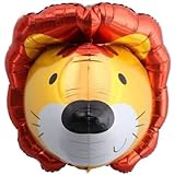 DIWULI Löwe Luftballon XL, Löwe Deko, Folien-Ballon Folien-Luftballon Kinder-Geburtstag Junge Mädchen, Motto-Party, Tier-Party, Dekoration, Geschenk, Dschungel Safari Zoo Lufttiere, Geburtstagsballon