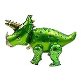 TOYANDONA Triceratops Luftballon 3D Folienballon Tiere Kindergeburtstag Deko für Kinder Geschenk Geburtstag Dinosaurier Dschungel Stil Party (Grün)