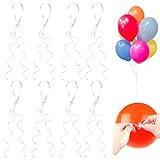 Ballonverschlüsse Helium mit Schnur - Vaktop 100 Stück Luftballon Verschluss, Ballonband mit Schnellverschluss - für Hochzeitsfeier, Geburtstag Party