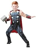 Rubie's 640836 M Marvel Avengers Thor Deluxe Kind Kostüm, Jungen, Medium, Rot
