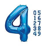 Zahlen Luftballon Folienballon Zahl 0 1 2 3 4 5 6 7 8 9 Geburtstag Zahlen Ballon Xxl Blau 4