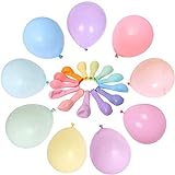 Luftballons Pastell,100 Stücke Latex Farbige Ballons, Bunt Luftballoons für Party Dekorative Ballons,Geburtstag Hochzeit Engagement Baby-Dusche , Graduierung(Zufällige Farbe)