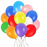 Faburo 100pcs Bunte Luftballons Latex Partyballon Dekoration Ballons für Geburtstag Party Hochzeit
