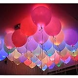 40 Stück LED Ballons Neon-Partyzubehör LED leuchtet im Dunkeln Luftballons lange Standby-Zeit für 12–24 Stunden