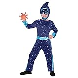 Amscan - Kinderkostüm PJ Masks Nacht-Ninja, Overall, Kopfbedeckung mit Augensmaske, Spielzeug-Accessoire, Helden