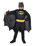Ciao Batman Dark Knight Jungen Kostüm Original DC Comics (Größe 5-7 Jahre) mit gepolsterten Muskeln, Farbe, 11671.5-7, Schwarz