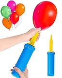 Ballonpumpe Hand Luftballonpumpe,Luftpumpe Ballon,Luftballon Pumpe,Luftpumpe für Luftballons,Pumpe für Luftballons,Ballonpumpe Luftballons Für Hochzeit,Geburtstag Party Dekorationen, Gelb / Blau