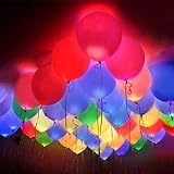 40 Stück LED leuchtet im Dunkeln Ballons Neon-Partyzubehör lange Standby-Zeit für 8–24 Stunden