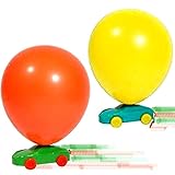 German Trendseller® - 3 x Ballon Flitzer l Auto Ballon Antrieb l Der Knaller bei jedem Kindergeburtstag ✔