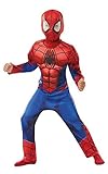 Rubie's Rubie 's 640841l Spiderman Marvel Spider-Man Deluxe Kind Kostüm, Jungen, groß, Multi-colored, Blau-rot