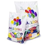 Luftballons gemischte Farben - 100% Reiner NATURLATEX - Premium Qualität - Latex Party Ballons - Metallic Ballons - Geburtstag Dekoration - Bunte Luftballons 25