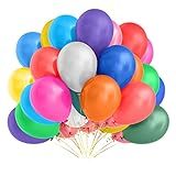 Bastelbär Luftballons - 100 Premium Luftballons bunt - Klimaneutrale Ballons - MADE IN EU - 11 Farben - Helium Luftballons - Helium Ballons - 100% Naturlatex - aus natürlichen Rohstoffen hergestellt