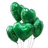 CHANGZHONG 18 Zoll Herzballons Herz Folienballon Folien mylar Heliumballons für Geburtstagsfeier Hochzeit Valentinstag Verlobungsfeier Feiertags Show Dekorationen 6 Stück（Grün）