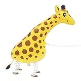 Folien-Luftballon Laufendes Haustier Giraffe - 86 cm