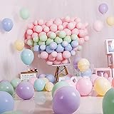 THATAG 200 Stück Latex Farbige Ballons, 5 Zoll Bunte Luftballons, Luftballons Pastell für Party Dekorative Ballons,Geburtstag Hochzeit Engagement Baby Dusche Party Dekorationen