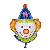 Perfeclan Helium Folienballon Luftballon mit Clown , Blau