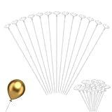 GoldRock 100 Stück Luftballon Stäbe Halter Durchsichtig, Ballonhalter für Luftballons,Luftballon Ständer,Ballonstäbe Transparent,luftballonstäbe mit Halterung,Ballonständer Geburtstag Partyzubehör