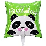 Happy Birthday Luftballons - Geniale Geschenkidee Deko für Geburtstage oder Partys Ballon Helium Folienballon klein mit für Kinder Dekoration Partydeko JGA Geschenkidee - Panda Kissen, 44 x 54 cm