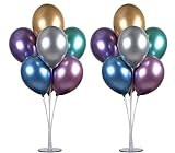 PILIN 28 'Höhe Tisch Ballon Stand Kit für Geburtstag Partydekorationen und Hochzeitsdekorationen, Happy Birthday Balloons Dekorationen für Party und Weihnachten (2 pack)