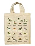 clothinx Lustige Kindergeburtstag Tasche Mitgebsel Beutel im Set mit Geburtstag Motto Dinosaurier Dino Party 10er Pack