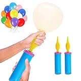 Normout 2x Luftballon Pumpe - Luftpumpe Ballon -Robustes Design &langlebiger Kunststoff,leicht &kompakt- Luftpumpe für Luftballons, Pumpe für Luftballons, Ballon Pumpe, Luftballonpumpe, Ballonpumpe