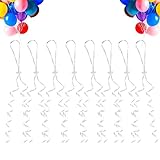 Ballonverschlüsse Helium mit Schnur, 100 Stück Ballonverschlüsse mit Polyband, Ballonbänder Luftballon Schnur für Machen Luftballon Girlande Hochzeitsfeier Geburtstag Party