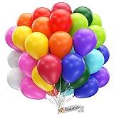 Luftballons Geburtstag • [100 Stück] • MADE IN EU • Premium Ballons aus 100% Naturlatex • 11 Farben • Klimaneutral • Helium Luftballons Bunt • aus natürlichen Rohstoffen • Luftballon Girlande