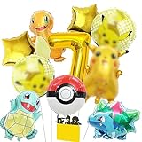 Luftballons Geburtstag Party Set,7 Jahre Folienballon Deko,Cartoon-Bilder Luftballon,Kinder Geburtstag Elfenballon Dekoration