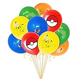 25 Stück Pikachu Ballons Pokemon Ballons für Pikachu Geburtstagsparty Supplies Partydekorationen für Kinder