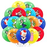 Siphus Luftballons Geburtstags Kinder, 24 Stück Latexballon Bedruckte, Kindergeburtstag Ballons Dekoration, Supplies Themed Party Jungen Mädchen