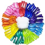 Craftsboys 60-teiliges Luftballon-Set: Regenbogenfarbene 30,5 cm Latexballons in verschiedenen hellen Farben - Ideal für Helium oder Luftbefüllung