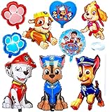 9 Pack Paw Patrol Luftballons, Folienballon Dog Patrol ,Cartoon Party Ballons,Kinder Geburtstags Dekoration,Kinder Folienballon,Geburtstag Party Luftballon Junge Mädchenv