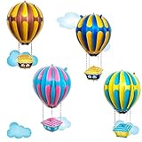 Catelves 4 Stück Heißluftballon, Helium Luftballons, Helium Ballons, Folienballon, Luftballons Bunt, Folienballon Geburtstag für Decken Kindergarten Party Hochzeitsdekor