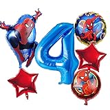 Spiderman Geburtstagsdeko 4 Jahre Spiderman Luftballon Spiderman Geburtstag Deko 4 Jahre Spiderman Folienballons Spiderman Kindergeburtstag Deko