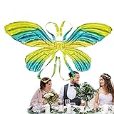 mantong Schmetterlingsflügel Aluminiumfolienballon | Aufblasbare Schmetterlings-Folienballons,Schmetterlings-Luftballons Schmetterlings-Geburtstagsdekorationen für Mädchen und Kinder