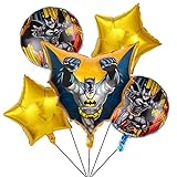 5pcs Batman Folien Ballon Dekoration- Miotlsy Batman Party-Dekoration, Marvel Birthday Party Geburtstag Dekoration, für Baby Party Hochzeit Urlaub Feier Partys zu Schmücken