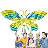 IBUGER Kinder Schmetterlingsflügel Ballon, Aufblasbare Schmetterlings-Folienballons, Schmetterlingskostüm Engelsflügel Luftballons für Schmetterling Mottoparty Karnevalsparty