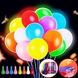 Pack of 40 LED Luminous Balloons, Premium Mixed Colour Flashing Party Lights Last 12-24 Hours, Glow in the Dark for Parties, Birthday, Wedding Decorations and Christmas Festivals.