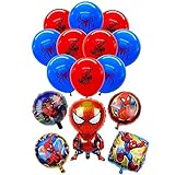 smileh Deko Geburtstag Spider Man Luftballons Spiderman Geburtstag Ballon Deko für Kinder Geburtstagsfeier Dekorationen 17PCS