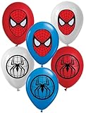 Vision Licensed Spider Superhero 12' Luftballons 30 Pcs | Assorted Colors Premium Latex | Spider Party Deko Balloons For Kinder | Spider Deko Geburtstag kinder Theme Party and Baby Shower