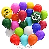 Bastelbär Luftballons - 100 Premium Luftballons bunt - Klimaneutrale Ballons - MADE IN EU - 11 Farben - Helium Luftballons - Helium Ballons - 100% Naturlatex - aus natürlichen Rohstoffen hergestellt