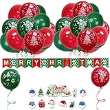 Weihnachten Ballons Kit, folienballon Weihnachts, merry Christmas Banner, Weihnachtsfeier, Aluminiumfolie Luftballons Helium, Deko Party ballon, Fasching und Karneval Dekoration
