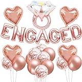 Engaged Luftballons, VerlobungsDeko,Luftballons Love Roségold,Wedding Decoration, Luftballons Hochzeit,Engaged Luftballons Verlobungs Deko für Verlobung Dekoration Hochzeit Valentinstags