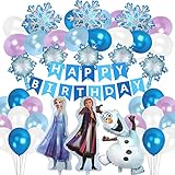 Eiskönigin Geburtstag Deko,Elsa Geburtstagsparty Deko,frozen luftballon,Eiskönigin ballon,Eisprinzessin Folienballon,Schneeflocke Geburtstagsfeier,Kindergeburtstag Deko Party