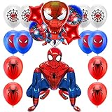 Spiderman Folienballon, Latexballon, Spiderman Party Dekorationen, Folienballon Deko, Superhero Ballons Deko, Spider Man Luftballons Kindergeburtstag Deko, Folienballon Kinder (A)