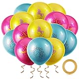 30 Stück Einhorn Latex Luftballons, 12 Zoll Einhorn Ballons Dekoration, Einhorn Bunte Latex Ballons für Geburtstag Deko - Einhorn Geburtstag Luftballons